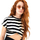 Top bimba a righe con nodo
