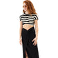 Top bimba a righe con nodo