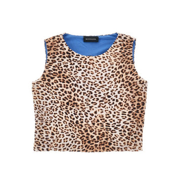 Canotta bimba con cut out animalier