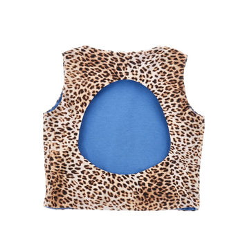 Canotta bimba con cut out animalier