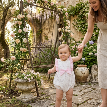 Pagliaccetto con Volant Fiorato