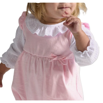 Pagliaccetto Neonata in micro velluto a costine