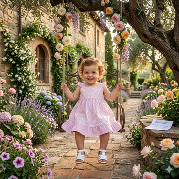 Vestitino provenzale in cotone con mutandina