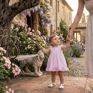 Vestitino provenzale in cotone con mutandina