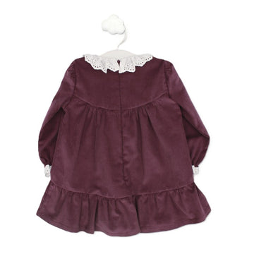 Vestito Bambina in velluto a costine