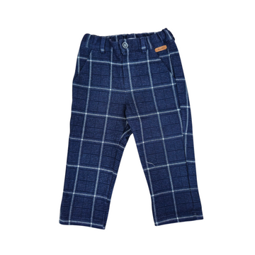 Pantalone Bimbo misto lana a quadri