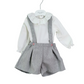 Completo bimba body camicia e salopette