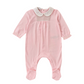 Tutina neonata in cotone con punto smock