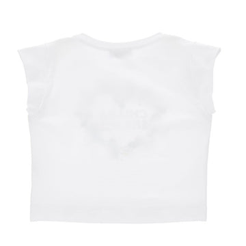 T-shirt cropped Roses popeline