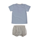 Completo Bimbo in cotone shorts a righe