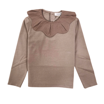 T-shirt Bimba in jersey collo fiore