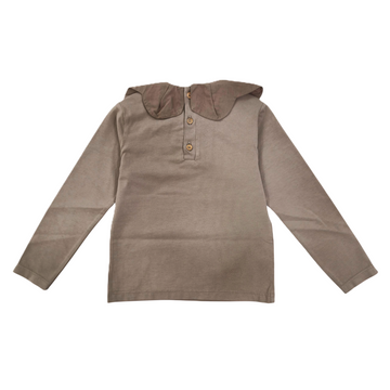 T-shirt Bimba in jersey collo fiore