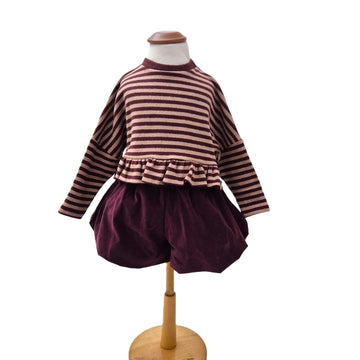 Shorts Bambina in velluto rasatello