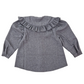 Camicia bimba collo ampio con rouches