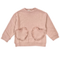 Maglia girocollo Bimba con cuori