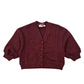 Cardigan Giacchina Bimba a maglia bordeaux