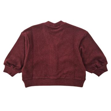 Cardigan Giacchina Bimba a maglia bordeaux