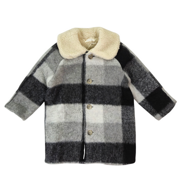 Cappotto Bimba a quadri in lana