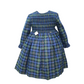 Abito in tartan con punto smock Amaya