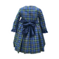 Abito in tartan con punto smock Amaya