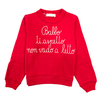 Maglione girocollo con scritta