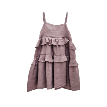 Abito Bambina in Lino con balze