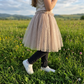Gonna Bambina in cotone glitter