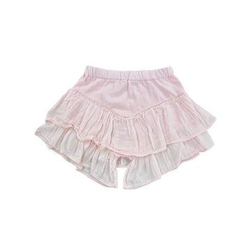 Shorts in cotone jersey Bambina con balza