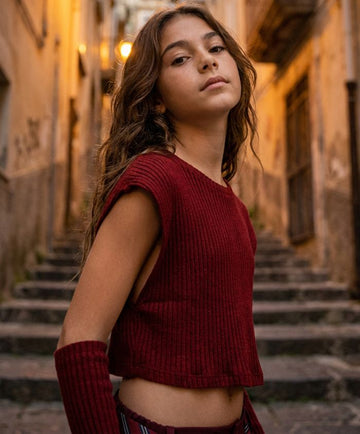Maglia Corta Bambina con manicotti