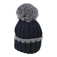 Cappellino neonati in lana con pon pon