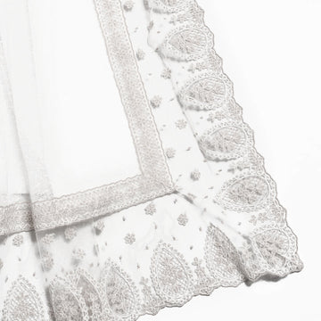 Abito Battesimale lungo plumetis e pizzo