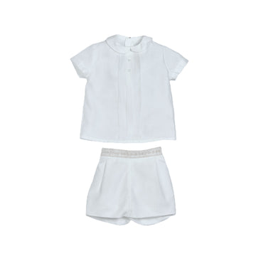 Completo neonato Battesimale manica corta