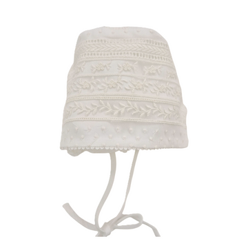 Abito lungo Battesimale organza e pizzo + cuffia