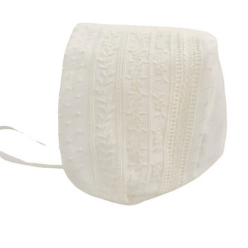 Abito lungo Battesimale organza e pizzo + cuffia