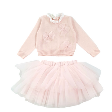 Pullover con fiocchi tulle Bimbalò