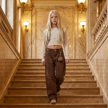 Pantalone Jeans Bimba con mini borsetta