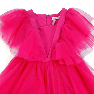 Abito Bimba gran gala tulle mano seta Monnalisa