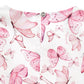 Top raso di cotone stampa farfalle
