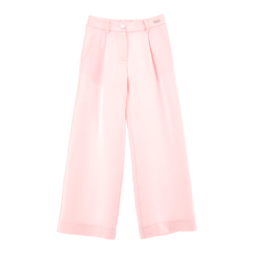 Pantalone Wide bimba con bottone smaltato