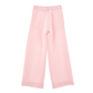 Pantalone Wide bimba con bottone smaltato