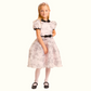 Abito Bimba Monnalisa in organza botanic chic