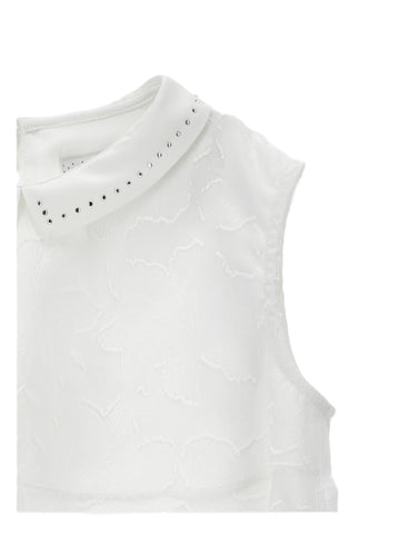 Top Bimba con ricamo in Fil Coupe