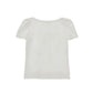 T-shirt Bimba in cotone stampa fiocco e strass