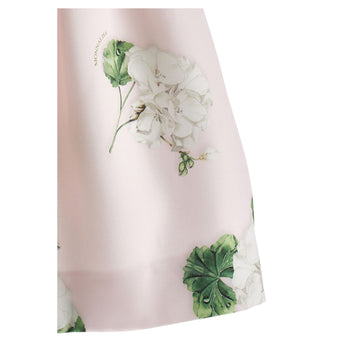 Abito Bimba in mikado Party stampa Gerani