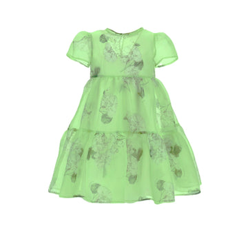Abito bimba in organza stampa fiori