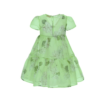 Abito bimba in organza stampa fiori
