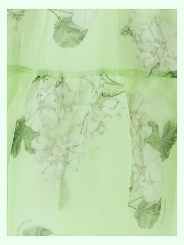 Abito bimba in organza stampa fiori