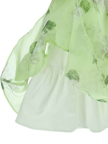 Abito bimba in organza stampa fiori