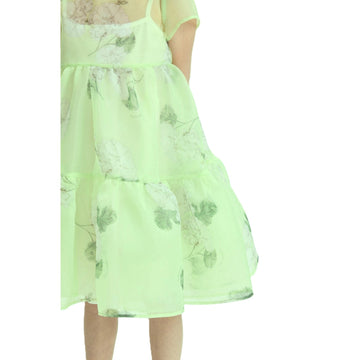 Abito bimba in organza stampa fiori