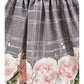 Abito Bimba Mikado con rose e cintura strass